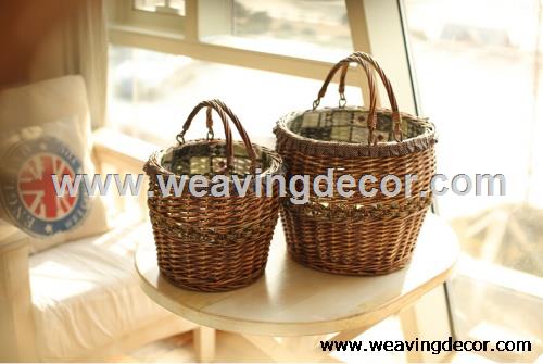 small wicker storage baskets
