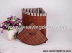 Collapsible bamboo laundry basket hamper