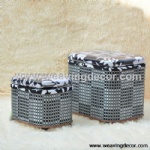 woven stool storage stool storage boxes & bins