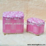 woven stool storage stool storage boxes & bins