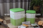 woven stool storage stool storage boxes & bins