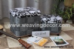 woven stool storage stool storage boxes & bins