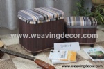 woven stool storage stool storage boxes & bins