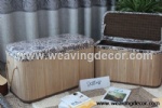 woven stool storage stool storage boxes & bins