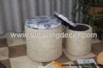 woven stool storage stool storage boxes & bins