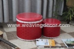 woven stool storage stool storage boxes & bins