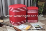 woven stool storage stool storage boxes & bins