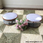 woven stool storage stool storage boxes & bins