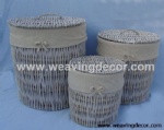 wicker laundry basket from factory