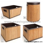 foldable bamboo storage basket storage hamper laundry basket