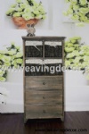 wooden storage cabinet wood cabinet with wicker baskets for home decor