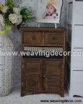 wooden storage cabinet wood cabinet with wicker baskets for home decor