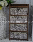 wooden storage cabinet wood cabinet with wicker baskets for home decor