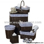 wicker laundry basket for wholesale