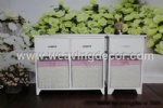 wooden storage cabinet wood cabinet with wicker baskets for home decor