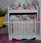 wooden storage cabinet wood cabinet with wicker baskets for home decor