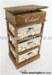 wooden storage cabinet wood cabinet with wicker baskets for home decor