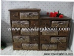 wooden storage cabinet wood cabinet with wicker baskets for home decor