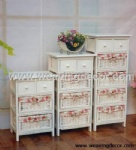 wooden storage cabinet wood cabinet with wicker baskets for home decor