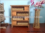 wooden storage cabinet wood cabinet with wicker baskets for home decor