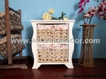 wooden storage cabinet wood cabinet with wicker baskets for home decor