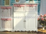 wooden storage cabinet wood cabinet with wicker baskets for home decor