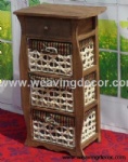 wooden storage cabinet wood cabinet with wicker baskets for home decor