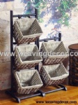 wooden storage cabinet wood cabinet with wicker baskets for home decor