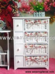 wooden storage cabinet wood cabinet with wicker baskets for home decor