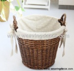 white wicker laundry basket for wholesale
