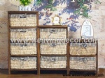 wooden storage cabinet wood cabinet with wicker baskets for home decor