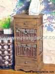 wooden storage cabinet wood cabinet with wicker baskets for home decor