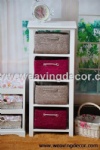 wooden storage cabinet wood cabinet with wicker baskets for home decor