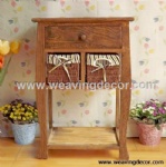 wooden storage cabinet wood cabinet with wicker baskets for home decor