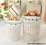 white wicker laundry basket for wholesale