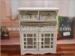 wooden storage cabinet wood cabinet with wicker baskets for home decor