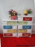 wooden storage cabinet wood cabinet with wicker baskets for home decor