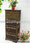 wooden storage cabinet wood cabinet with wicker baskets for home decor