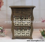 wooden storage cabinet wood cabinet with wicker baskets for home decor