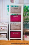 wooden storage cabinet wood cabinet with wicker baskets for home decor