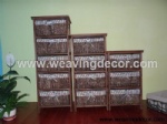 wooden storage cabinet wood cabinet with wicker baskets for home decor