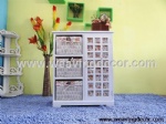 wooden storage cabinet wood cabinet with wicker baskets for home decor