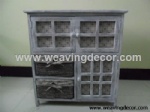 wooden storage cabinet wood cabinet with wicker baskets for home decor