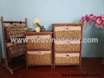 wooden storage cabinet wood cabinet with wicker baskets for home decor