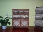 wooden storage cabinet wood cabinet with wicker baskets for home decor