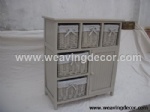 wooden storage cabinet wood cabinet with wicker baskets for home decor