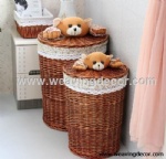 natural wicker laundry basket for wholesale