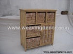 wooden storage cabinet wood cabinet with wicker baskets for home decor