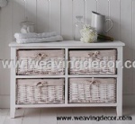 wooden storage cabinet wood cabinet with wicker baskets for home decor