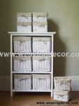 wooden storage cabinet wood cabinet with wicker baskets for home decor